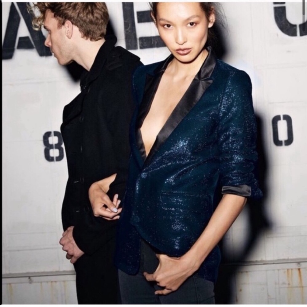 Joe’s Jeans Heidi Blue Tuxedo Jacket - Picture 6 of 12